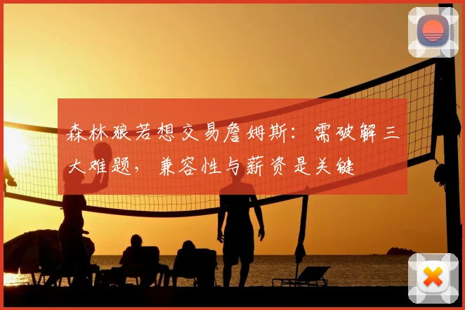 森林狼若想交易詹姆斯:需破解三大难题,兼容性与薪资是关键